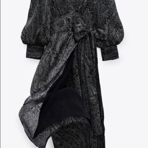 ZARA long wrap dress